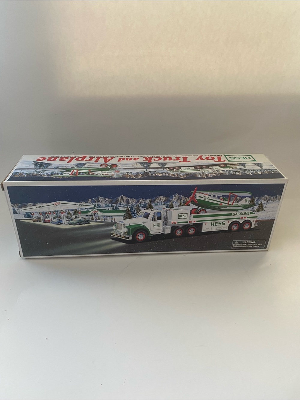 HESS Green and White Toy Truck & Airplane Playset